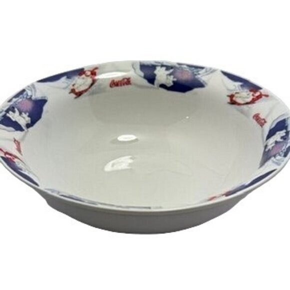 Vtg Coca-Cola Sakura Stoneware 3 Bowl Set Polar Bear 6.5" Soup Cereal 90s y2k - Picture 4 of 9